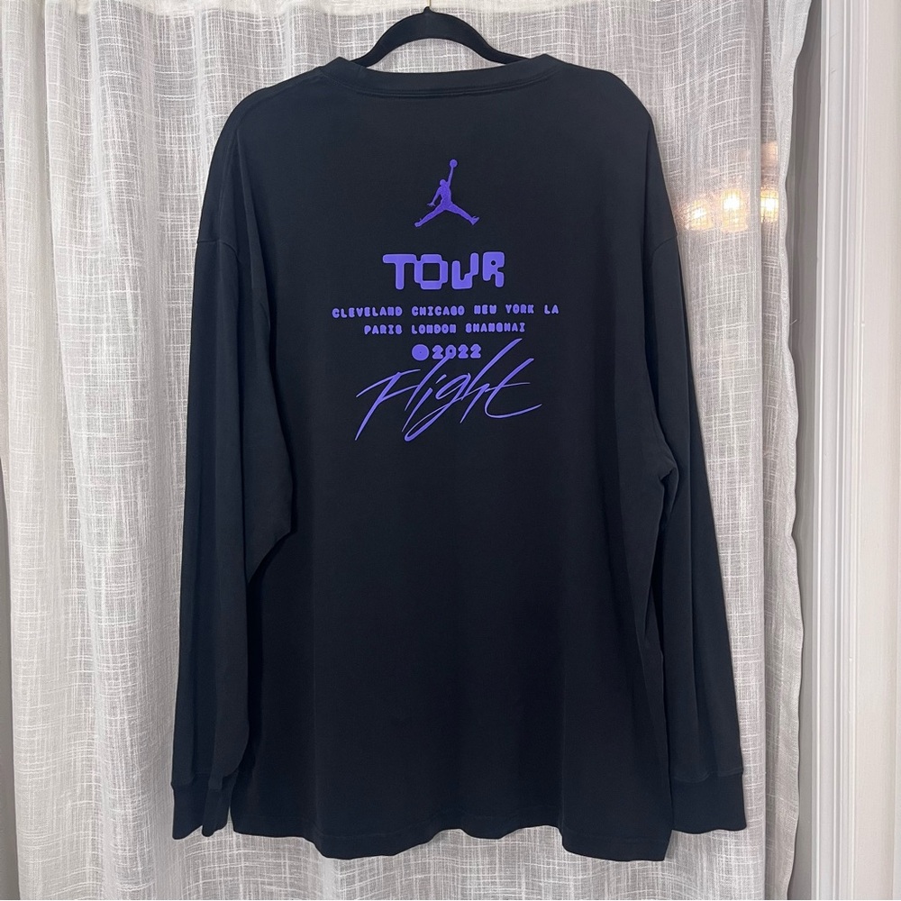 Air Jordan Tee Shirt Mens 2X Black Flight Heritage 85 2022 Tour Sportswear NBA